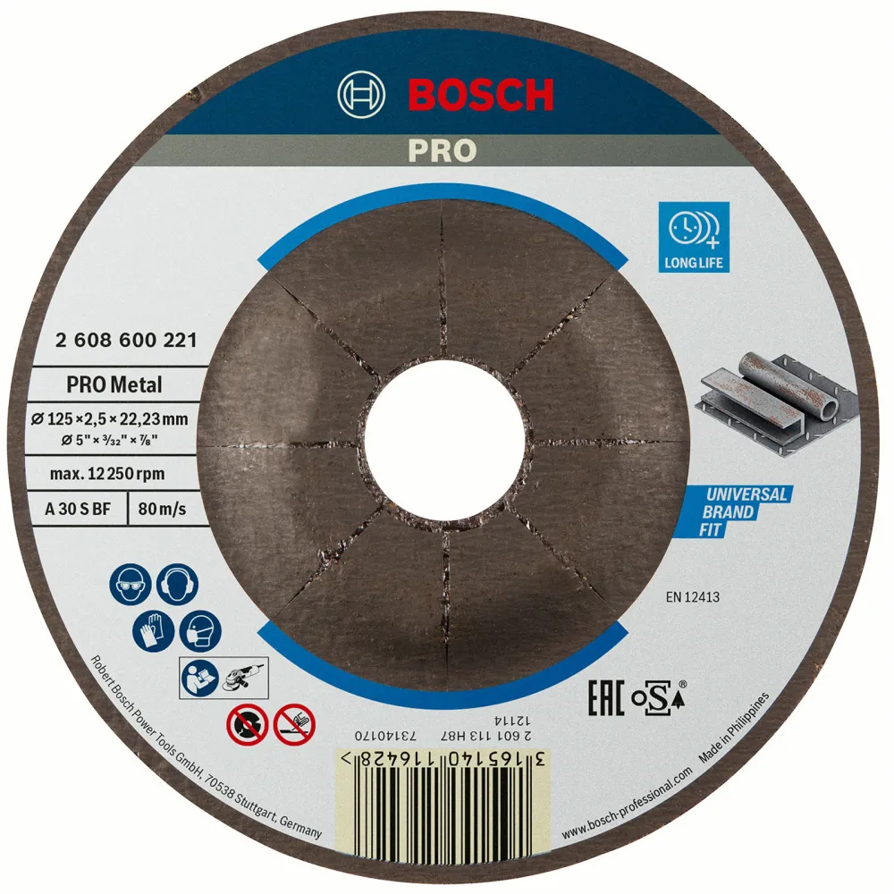 Bosch PRO Metal Trennscheibe 125 x 2,5 x 22,23 mm - 2608600221
