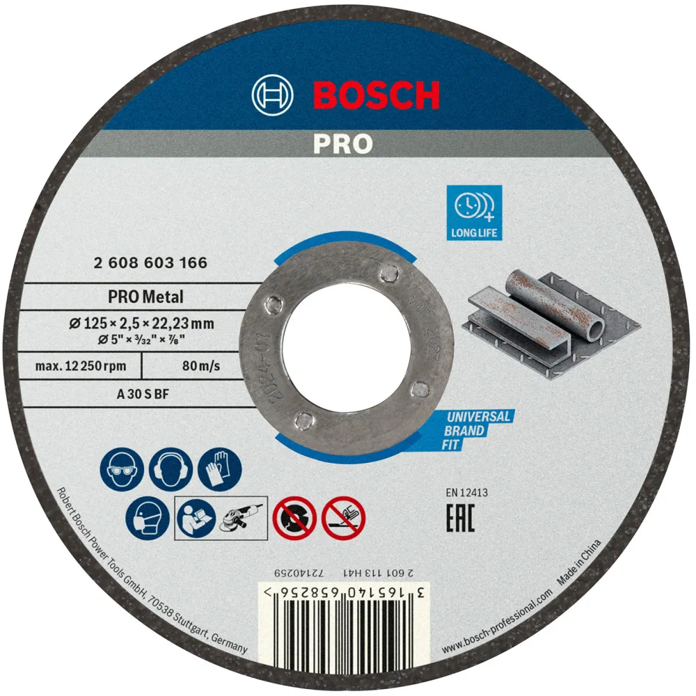 Bosch PRO Metal Trennscheibe 125 x 2,5 x 22,23 mm - 2608603166