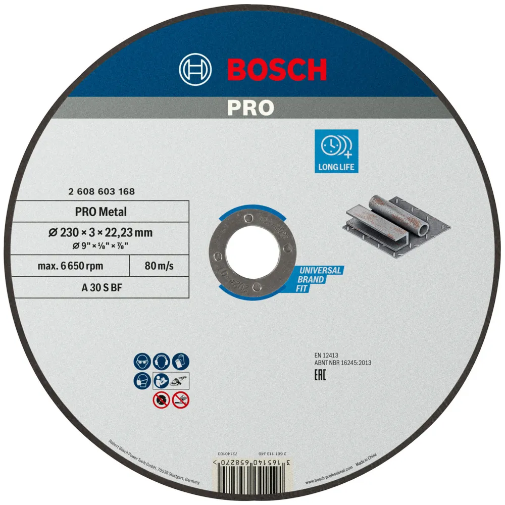 Bosch PRO Metal Trennscheibe 230 x 3 x 22,23 mm - 2608603168