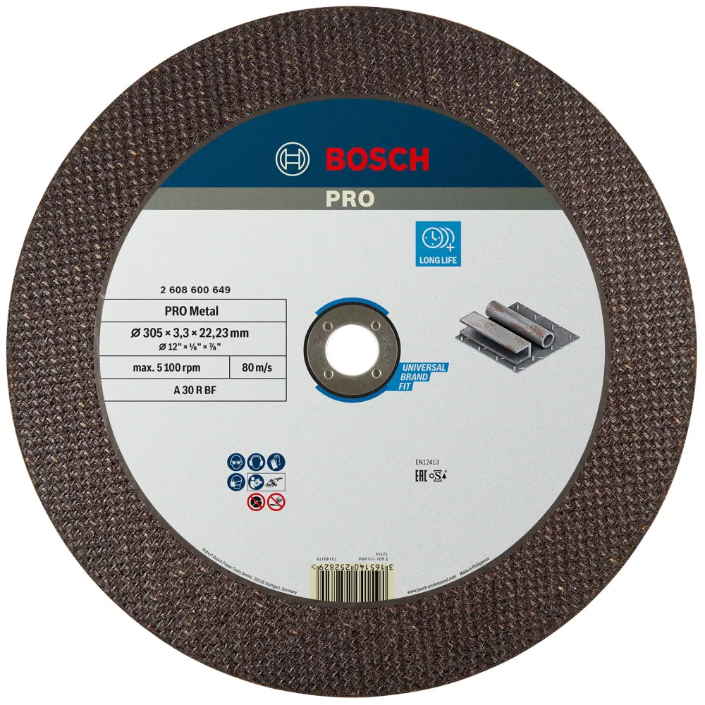 Bosch PRO Metal Trennscheibe 300 x 3,2 x 22,23 mm - 2608600649