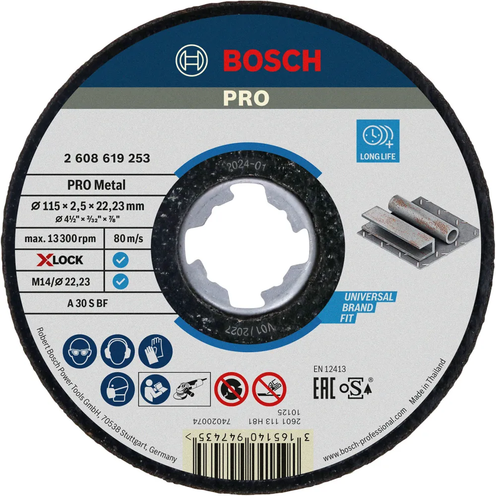Bosch PRO Metal X-Lock Trennscheibe 115 x 2,5 x 22,23 mm - 2608619253