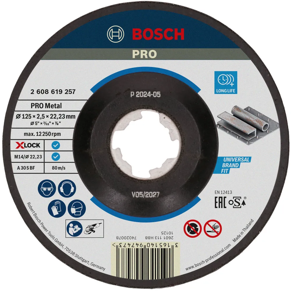 Bosch PRO Metal X-Lock Trennscheibe 125 x 2,5 x 22,23 mm - 2608619257