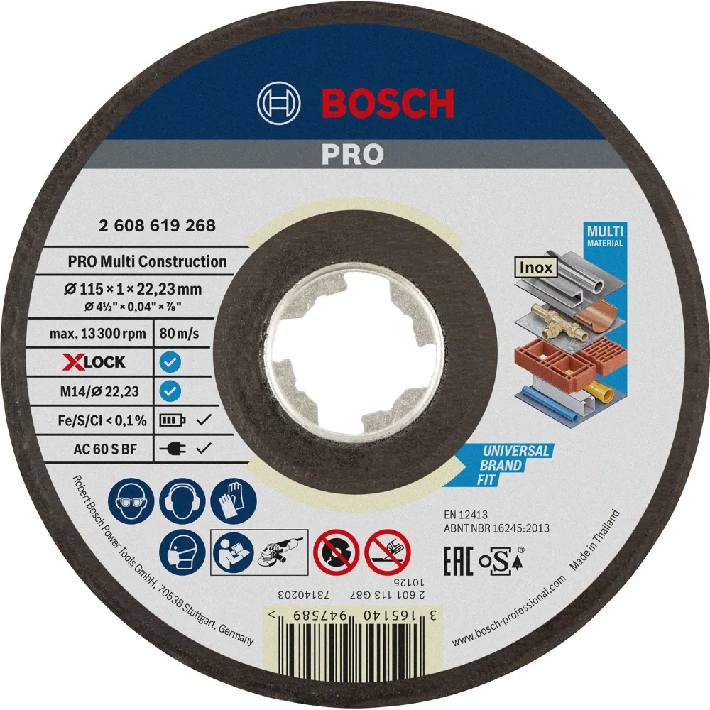 Bosch PRO Multi Material X-Lock Trennscheibe 115 x 1 x 22,23 mm - 2608619268