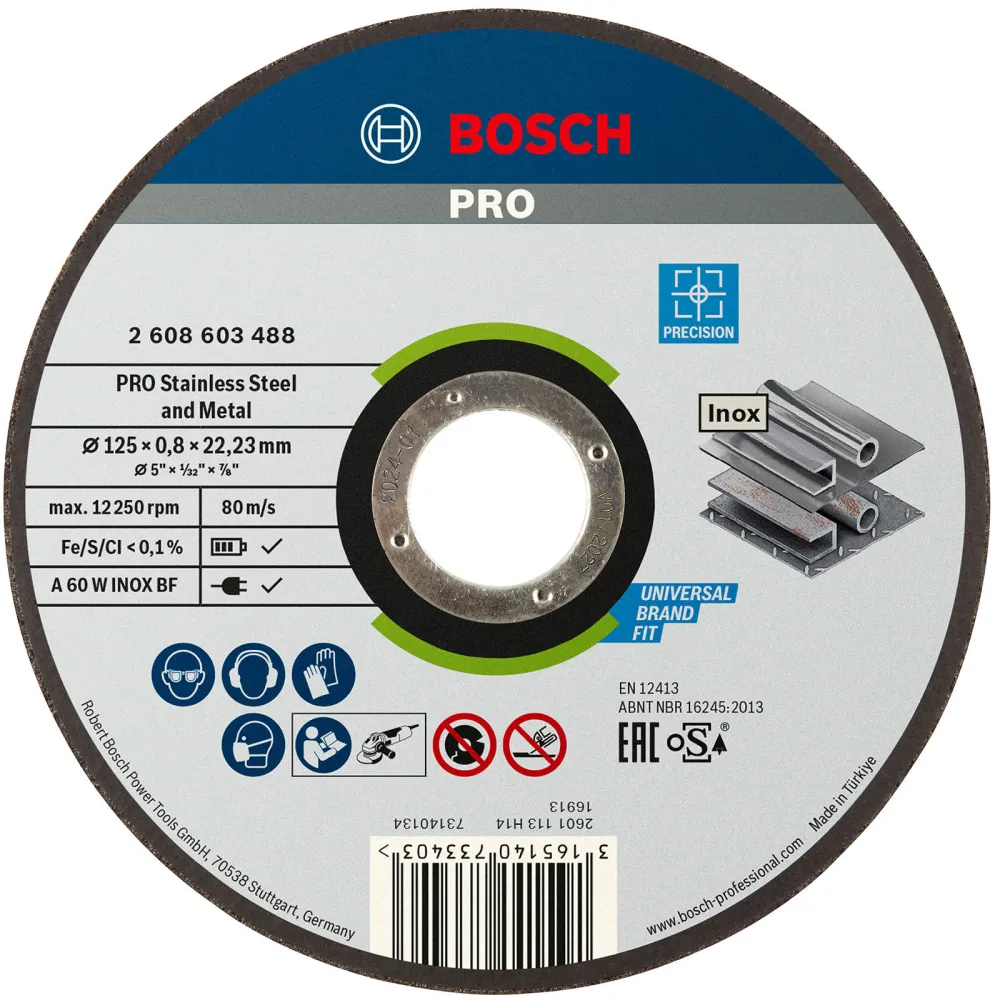 Bosch PRO Stainless Steel and Metal Trennscheibe 125 x 0,8 x 22,23 mm - 2608603488