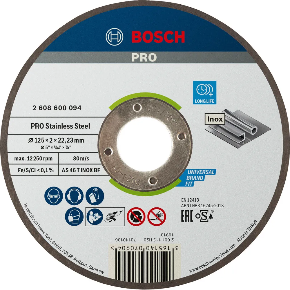 Bosch PRO Stainless Steel Trennscheibe 125 x 2 x 22,23 mm - 2608600094