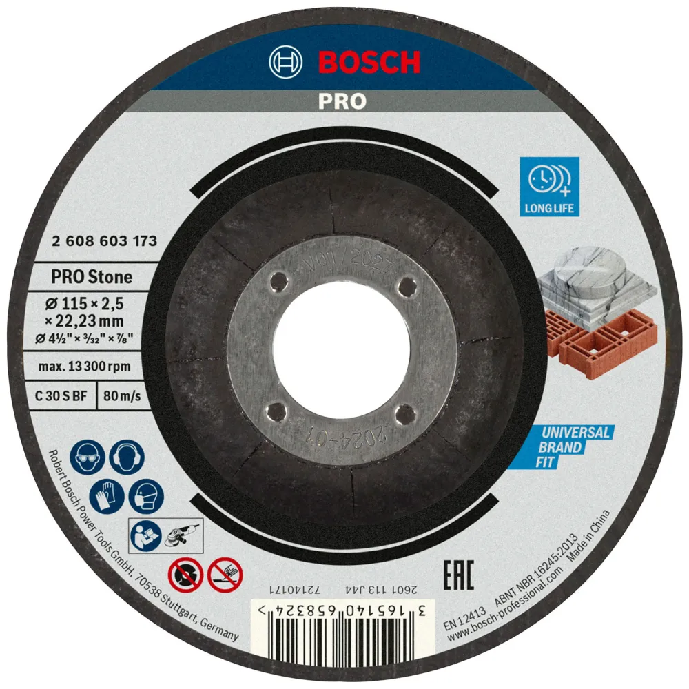 Bosch PRO Stone Trennscheibe 115 x 2,5 x 22,23 mm - 2608603173