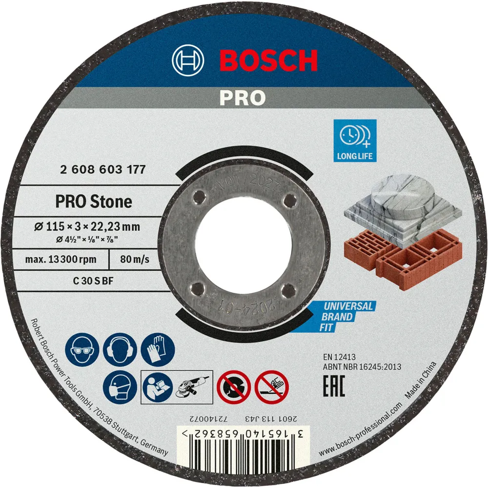 Bosch PRO Stone Trennscheibe 115 x 3 x 22,23 mm - 2608603177