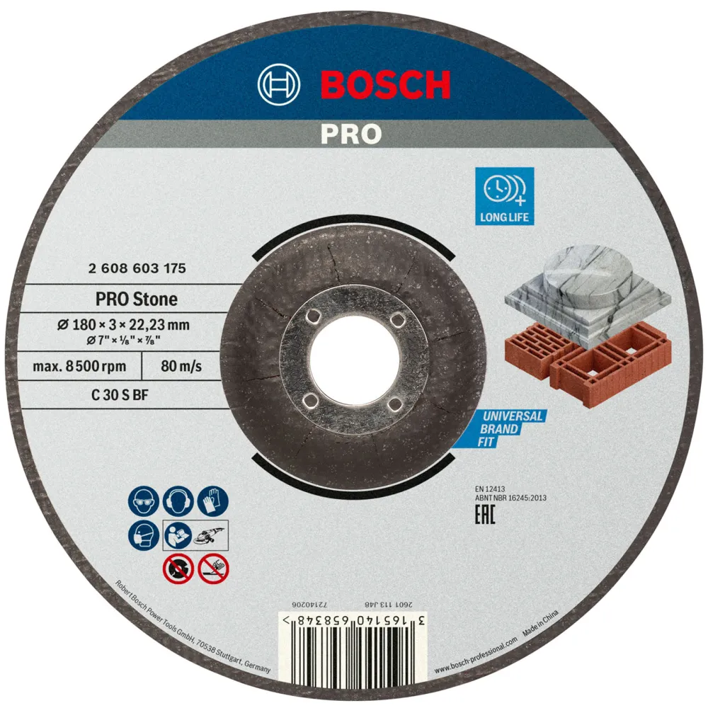 Bosch PRO Stone Trennscheibe 180 x 3 x 22,23 mm - 2608603175