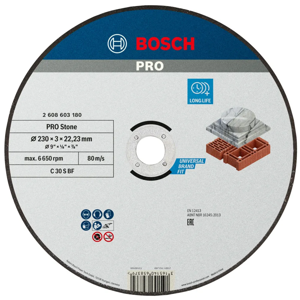 Bosch PRO Stone Trennscheibe 230 x 3 x 22,23 mm - 2608603180