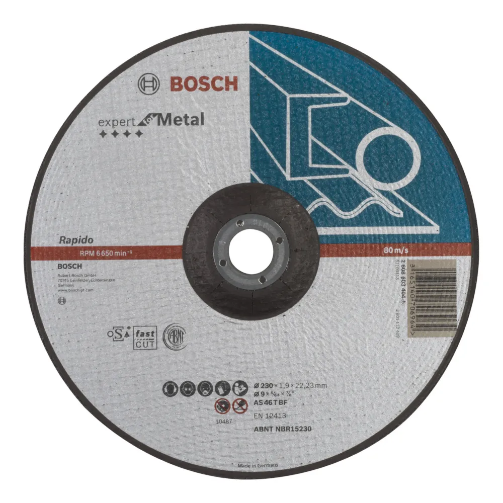 Bosch Trennscheibe gekröpft Expert Metal - Rapido AS 46 T BF 230 22,23 1,9 mm - 2608603404