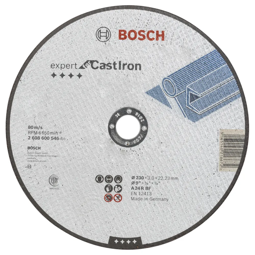 Bosch Trennscheibe gerade Expert Cast Iron AS 24 R 230 mm 22,23 mm 3 mm - 2608600546