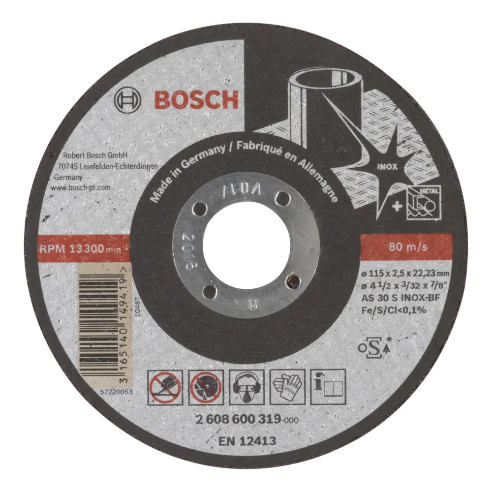 Bosch Trennscheibe gerade Expert Inox AS 30 S INOX BF 115 mm 22,23 mm 2,5 mm - 2608600319