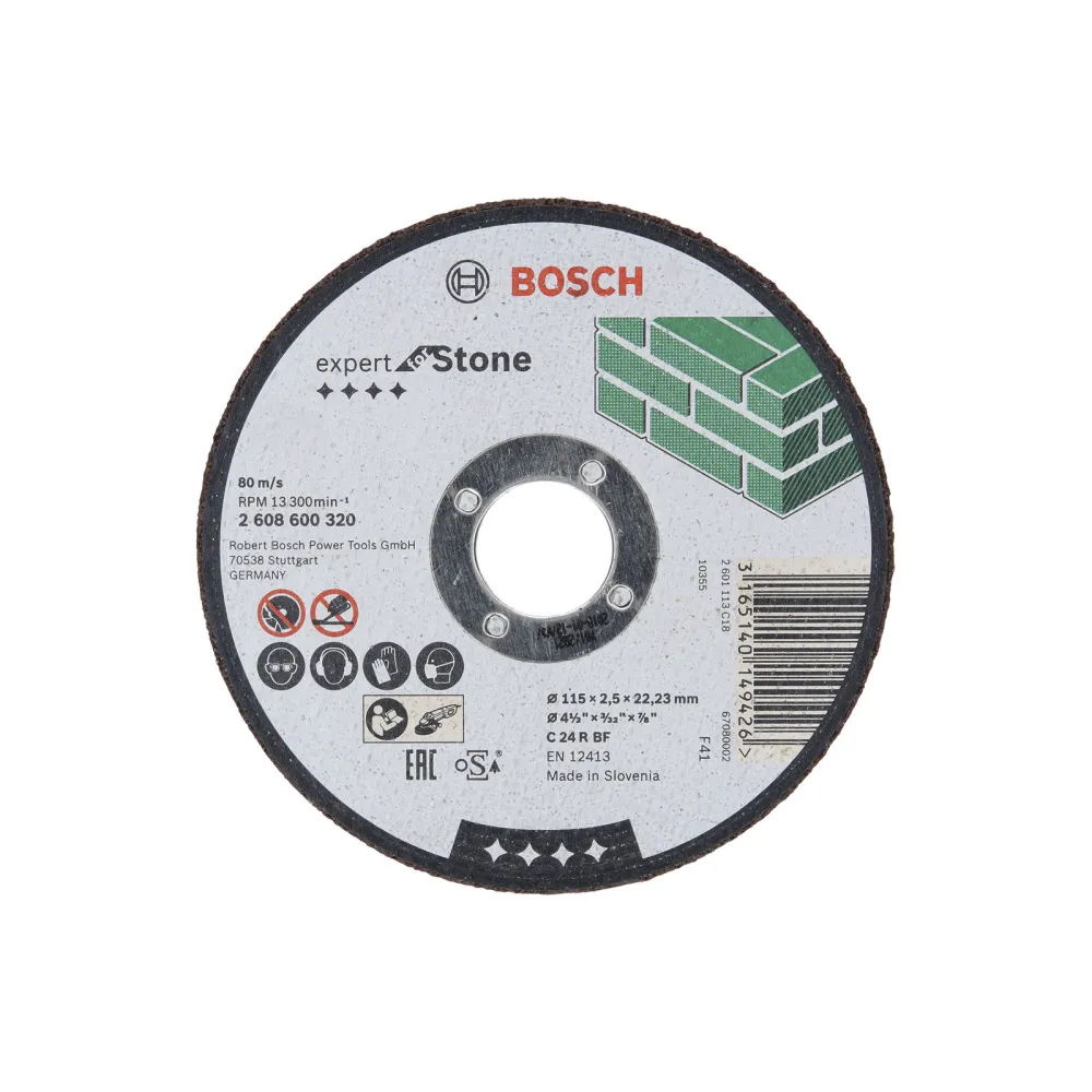Bosch Trennscheibe gerade Expert Stone C 24 R BF 115 mm 22,23 mm 2,5 mm - 2608600320