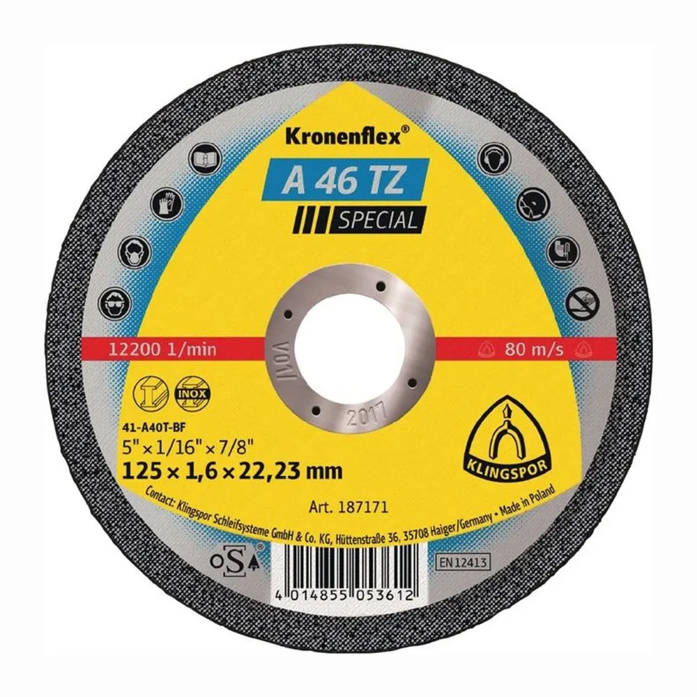 KLINGSPOR Trennscheibe 46 TZ Special Ø 125 x 1,6 mm gerade - 187171