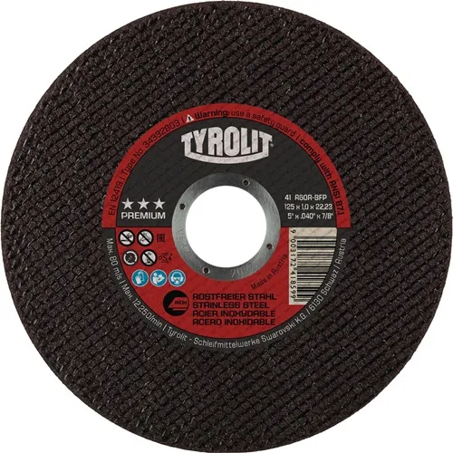 TYROLIT Trennscheibe Premium Ø 125 x 1 mm INOX 22,23 mm - 34332803
