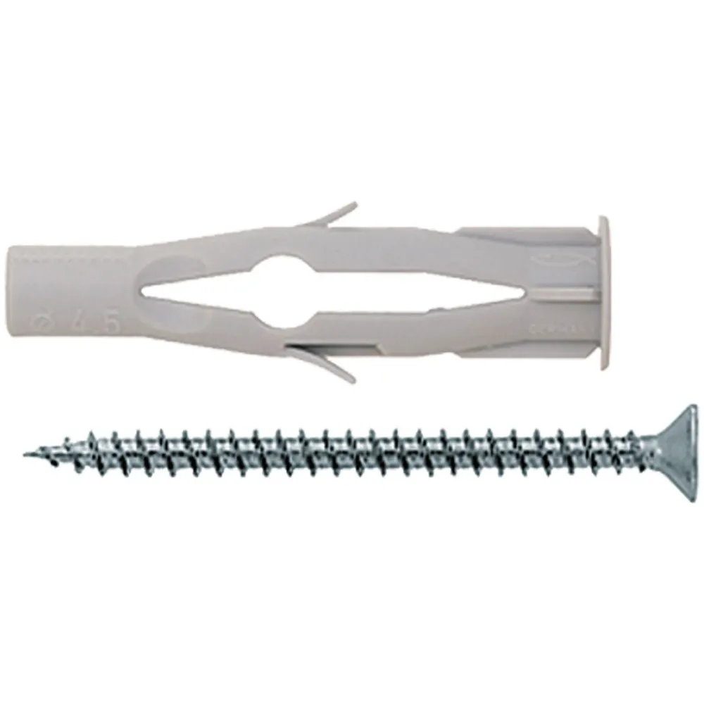 Fischer 10x Universaldübel FU 10X60 S/25 mit Schraube - 53270