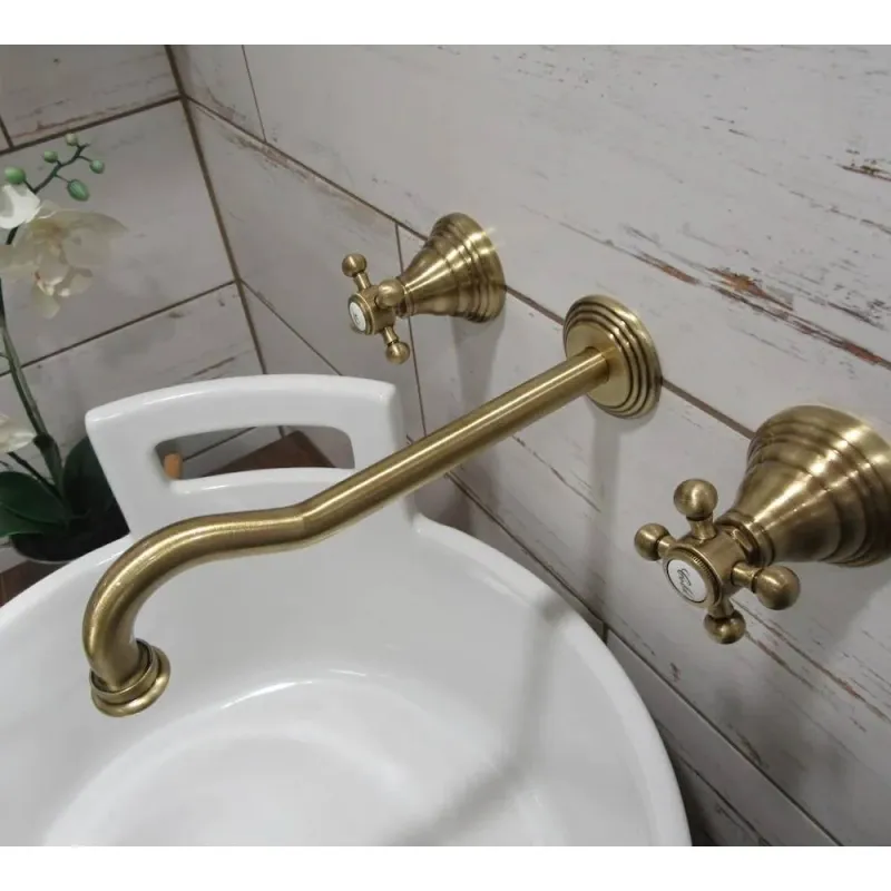 Einbau-Waschbeckenarmatur 3 Löcher Serie Belinda Modell FBLV008BR Farbe Antikbronze Paffoni