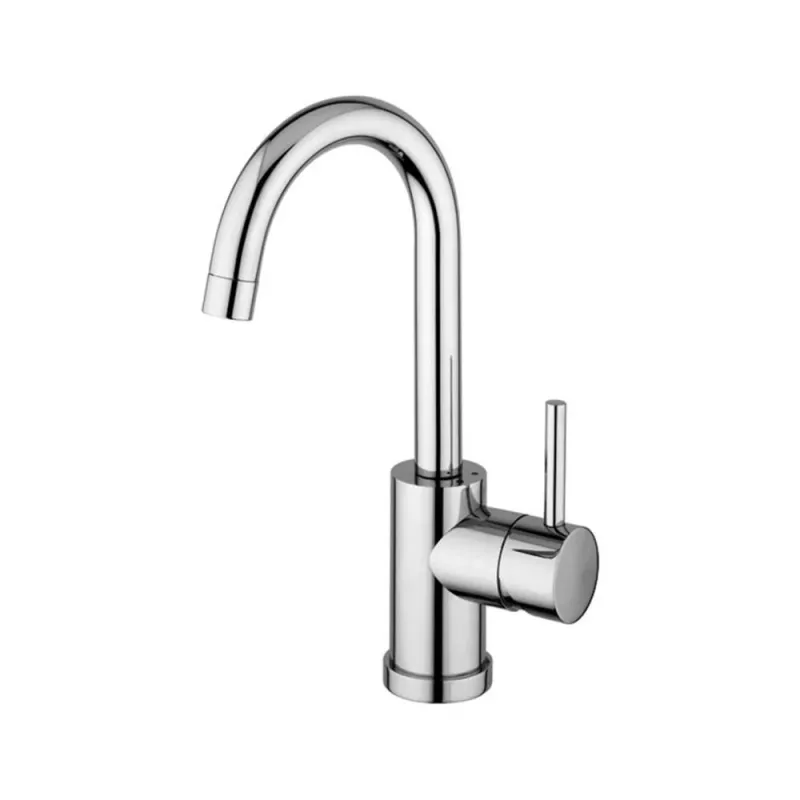 Einhand-Waschtischmischer drehbar Paffoni Serie Birillo mit automatischem Ablauf - verchromt
