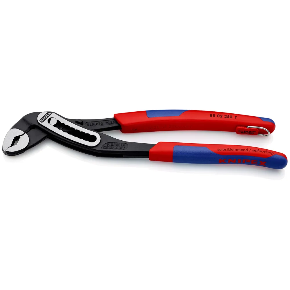 Knipex Alligator® mit Befestigungsöse schwarz atramentiert, mit schlanken Mehrkomponenten-Hüllen, mit integrierter Befesti...