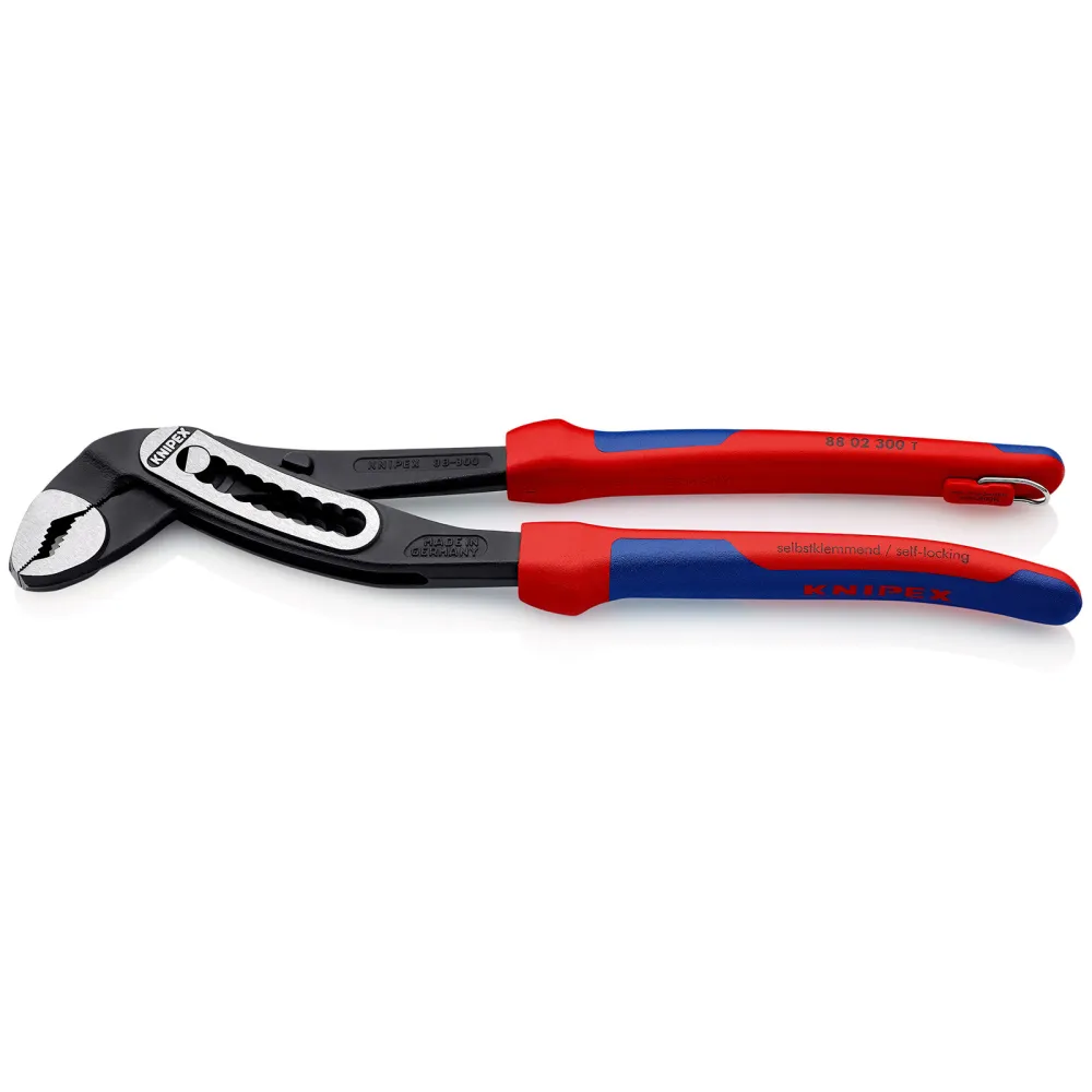 Knipex Alligator® mit Befestigungsöse schwarz atramentiert, mit Mehrkomponenten-Hüllen, mit integrierter Befestigungsöse z...