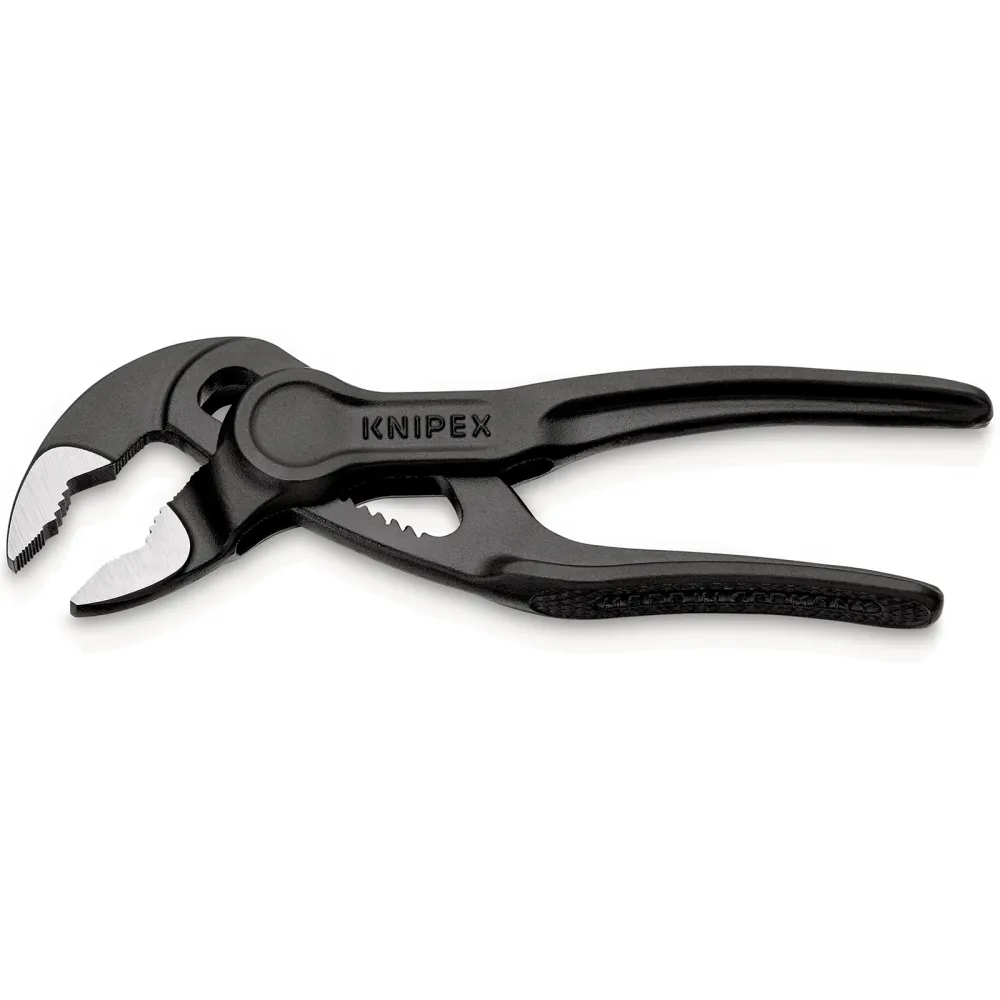 Knipex Hightech Wasserpumpenzange Cobra®XS grau atramentiert, aufgeprägte, raue Oberfläche 100 mm - 8700100BK