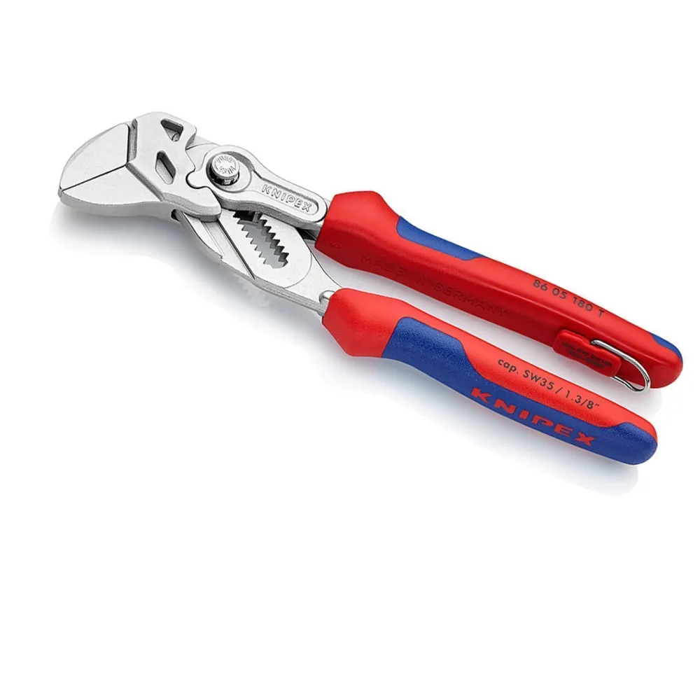 Knipex Zangenschlüssel mit Sicherungsöse - Zange und Schraubenschlüssel einem Werkzeug - 8605180T