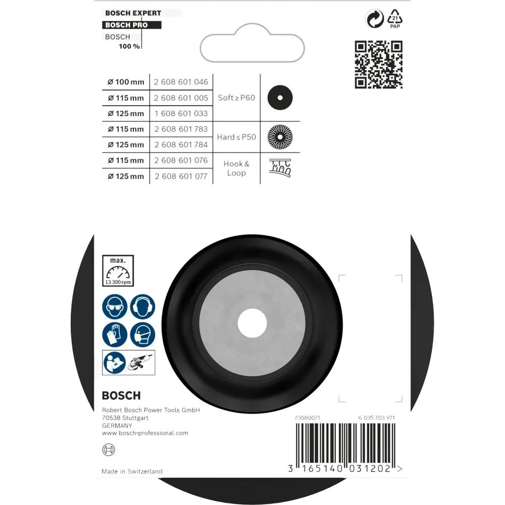 Bosch PRO Backing Pad weich 115 mm M14 weich - 2608601005