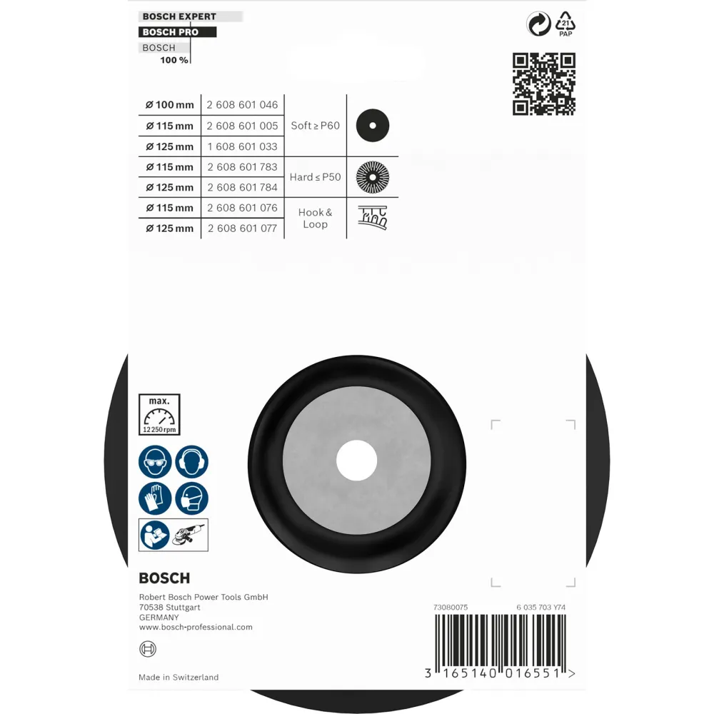 Bosch PRO Backing Pad weich 125 mm M14 weich - 1608601033