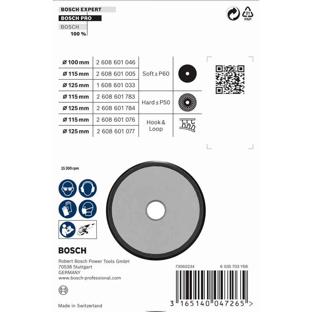 Bosch PRO Backing Pad weich 125 mm M10 weich - 2608601046