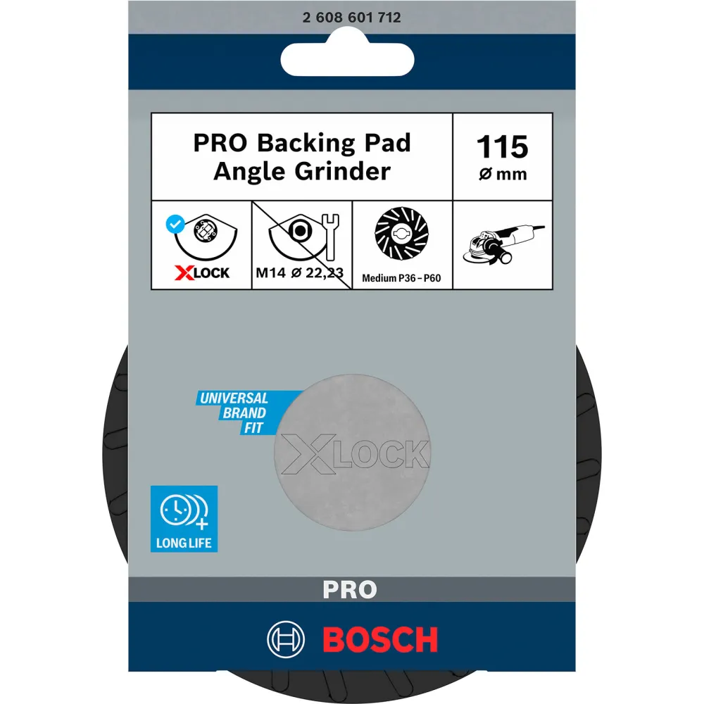 Bosch PRO Backing Pad X-Lock mittel 115 mm mittel - 2608601712
