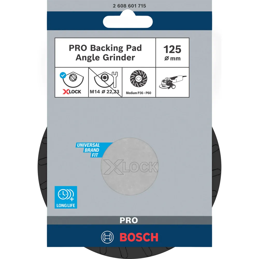 Bosch PRO Backing Pad X-Lock mittel 125 mm mittel - 2608601715