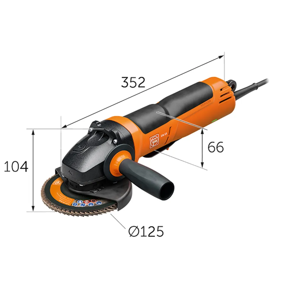Fein Compact-Winkelschleifer CG 15-125BLP INOX Ø 125 mm 1.500 W - 72228560000